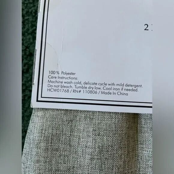 Millbrook Home Extra Wide Gray Linen Window Curtains Set 2 Panels 54x84 NWT - Picture 7 of 11